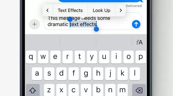 苹果 iOS 18 为 "信息" 添加快速访问文本效果插图1