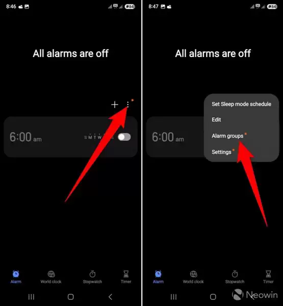 One UI 7 闹钟组功能的使用方法
