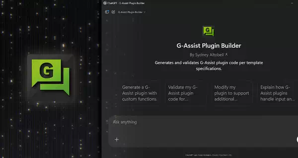 英伟达 Project G-Assist 获得 ChatGPT 集成：玩家可构建自定义插件
