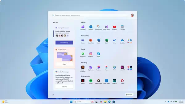 Windows 11 采用全新的 “开始菜单“ 原型内容曝光