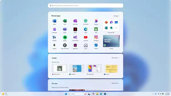 Windows 11 采用全新的 “开始菜单“ 原型内容曝光
