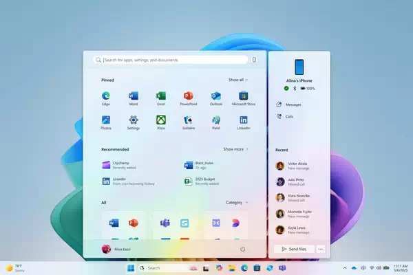 Windows 11 采用全新的 “开始菜单“ 原型内容曝光