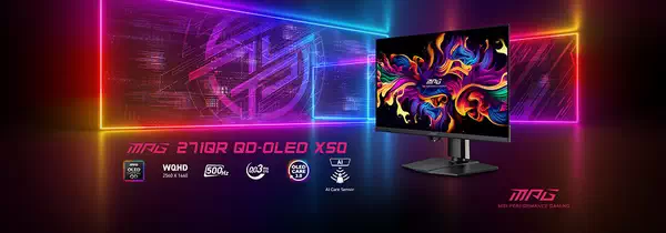 微星发布全球首款刷新率高达 500Hz 的 2K QD-OLED 游戏显示器