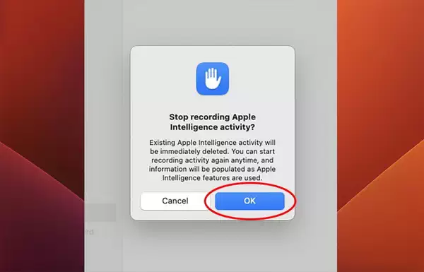 当您关闭 Apple Intelligence Reports 时，所有报告数据都将丢失。